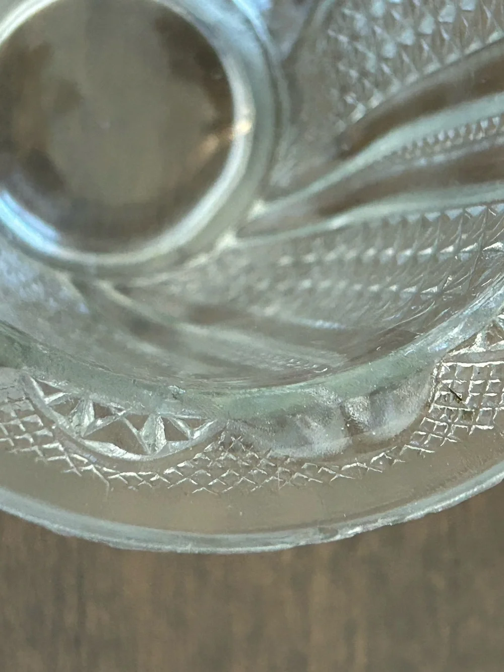 VINTAGE BEATTY BRADY GLASS CO 1898 EAPG FEATHER CLEAR GLASS SPOONER